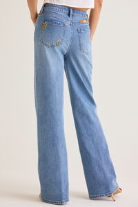 Gracee Desert Embroidered Straight Leg Jeans Detail 6 - Altar'd State