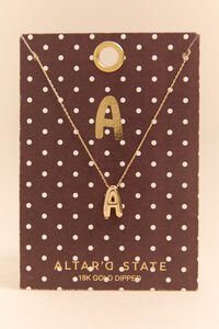 18K Gold A Bubble Monogram Necklace - Altar'd State