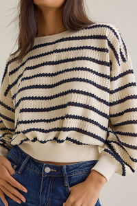 Brooke Textured Striped Top Detail 3 - Altar'd State