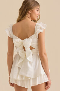 Lola Ribbed Crossover Romper Detail 2 - Altar'd State