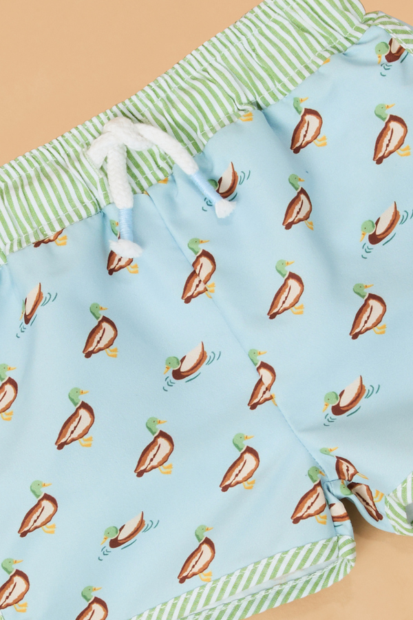 Dexter Duck Swim Trunks by Mudpie Detail 2 - Altar'd State