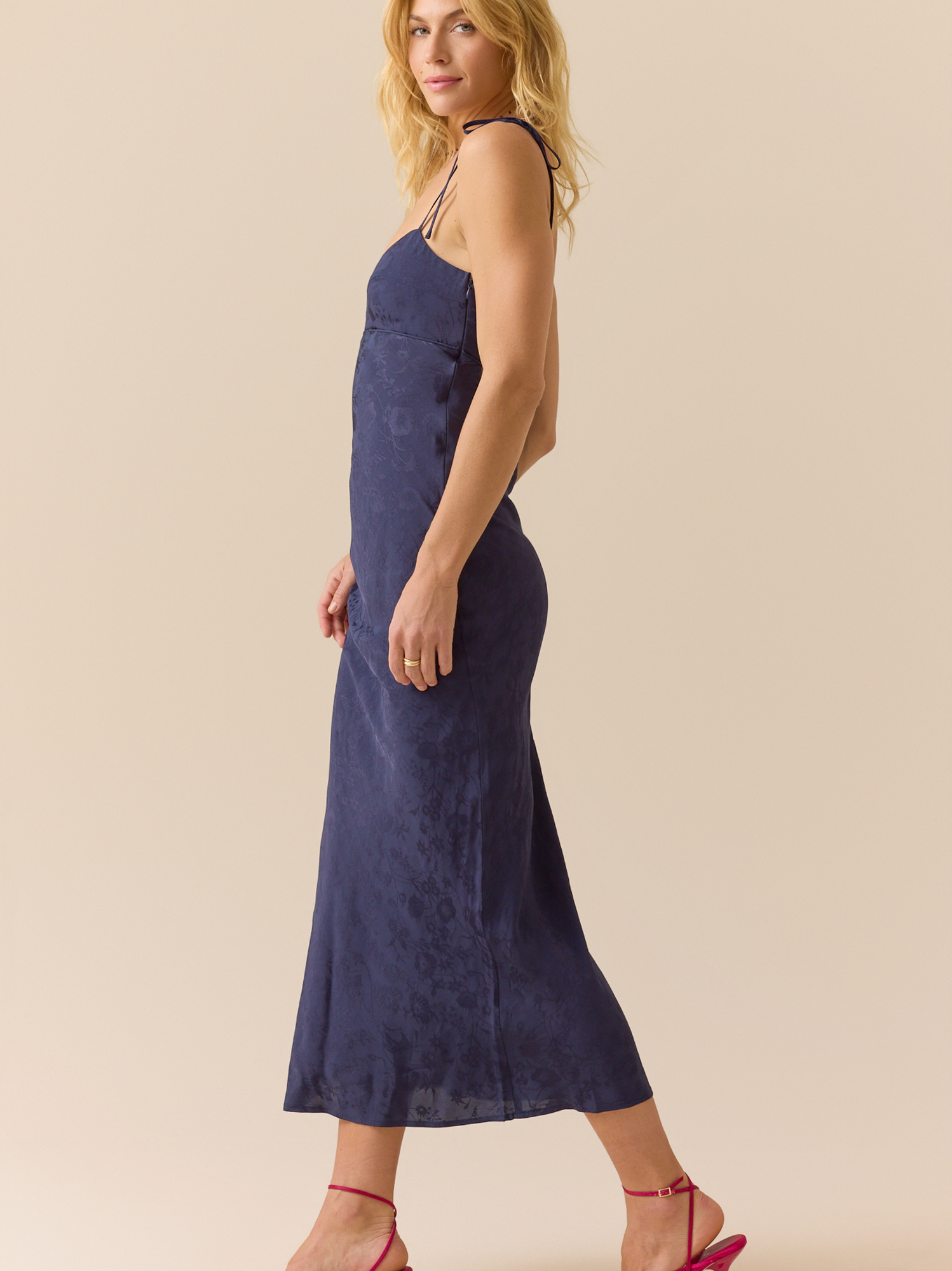 Arinell Floral Maxi Dress in Navy Blue | Altar'd State