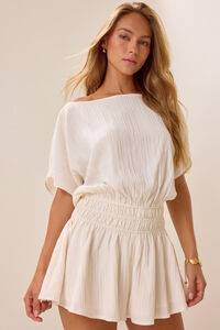 Alondra Linen Romper Detail 5 - Altar'd State