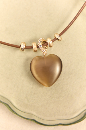 Greer Cord Heart Pendant Necklace - Altar'd State - 