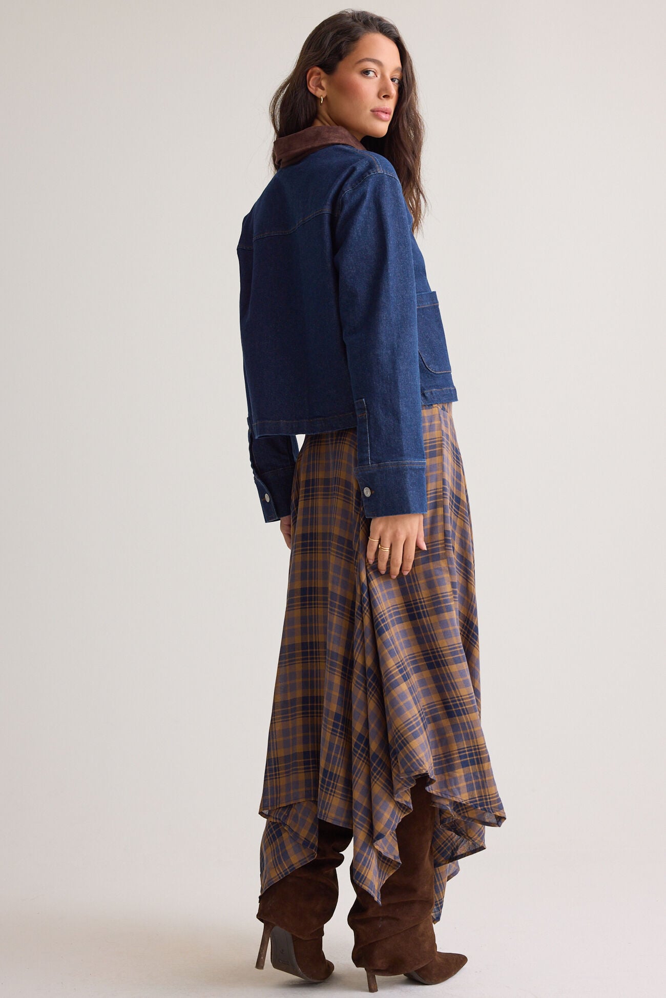 Amora Suede Denim Jacket
