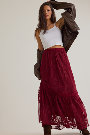 Arissa Embroidered Maxi Skirt - Altar'd State