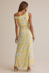 Zari Floral Ruched Maxi Dress Detail 4 - Altar'd State