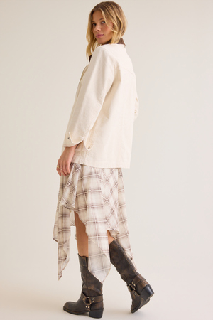 Jacee Canvas Button Down Barn Jacket - Altar'd State - 