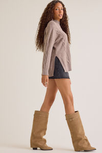 Rana Mock Neck Sweater Detail 3 - Altar'd State