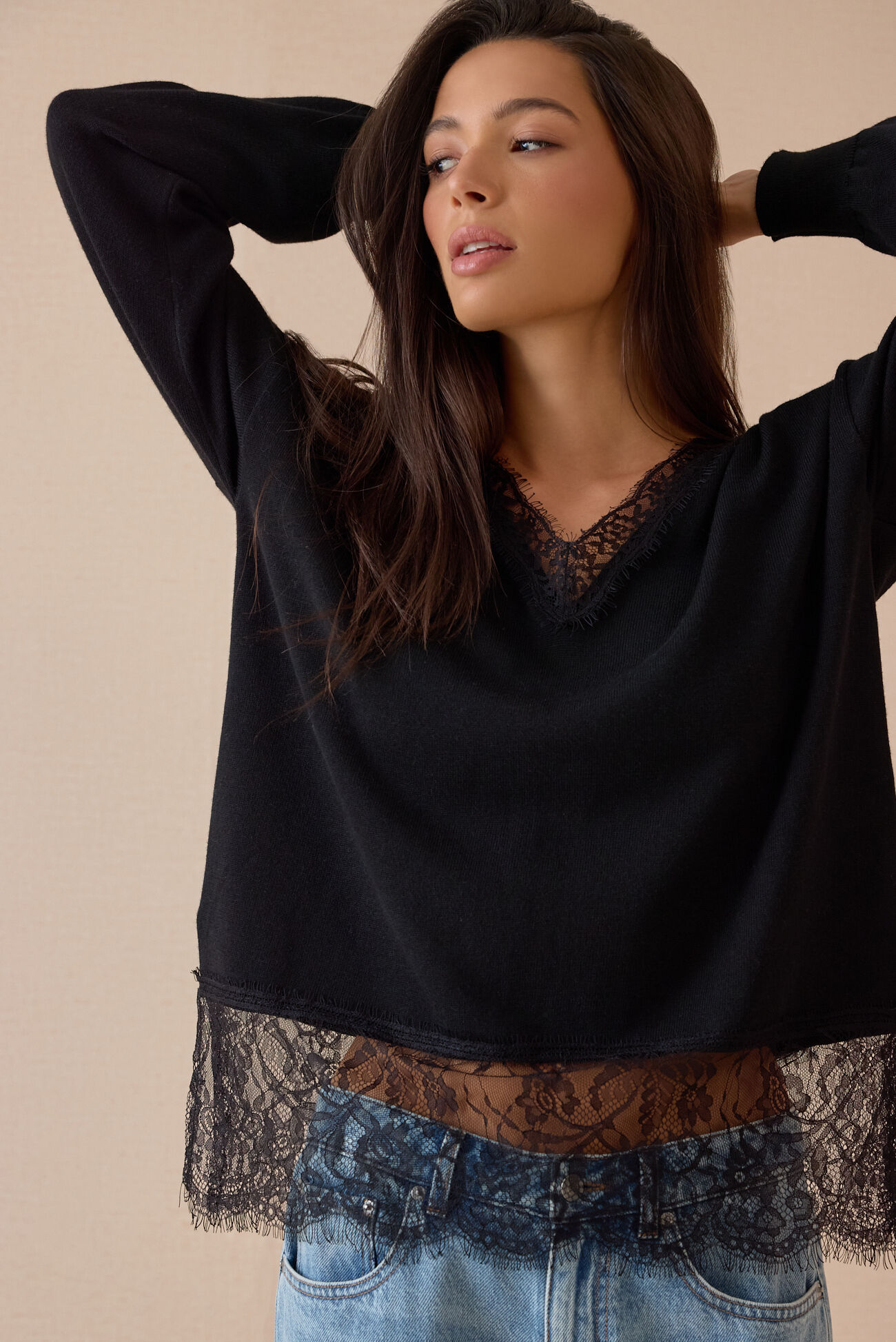 Harley Lace Trim Sweater