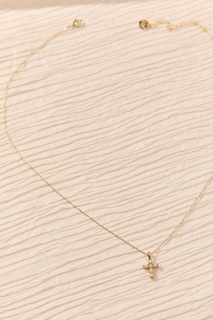 Luminous Faith Opal Cross Necklace - Altar'd State - 