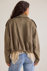 Peyton Suede Bubble Jacket Detail 5 - Altar'd State