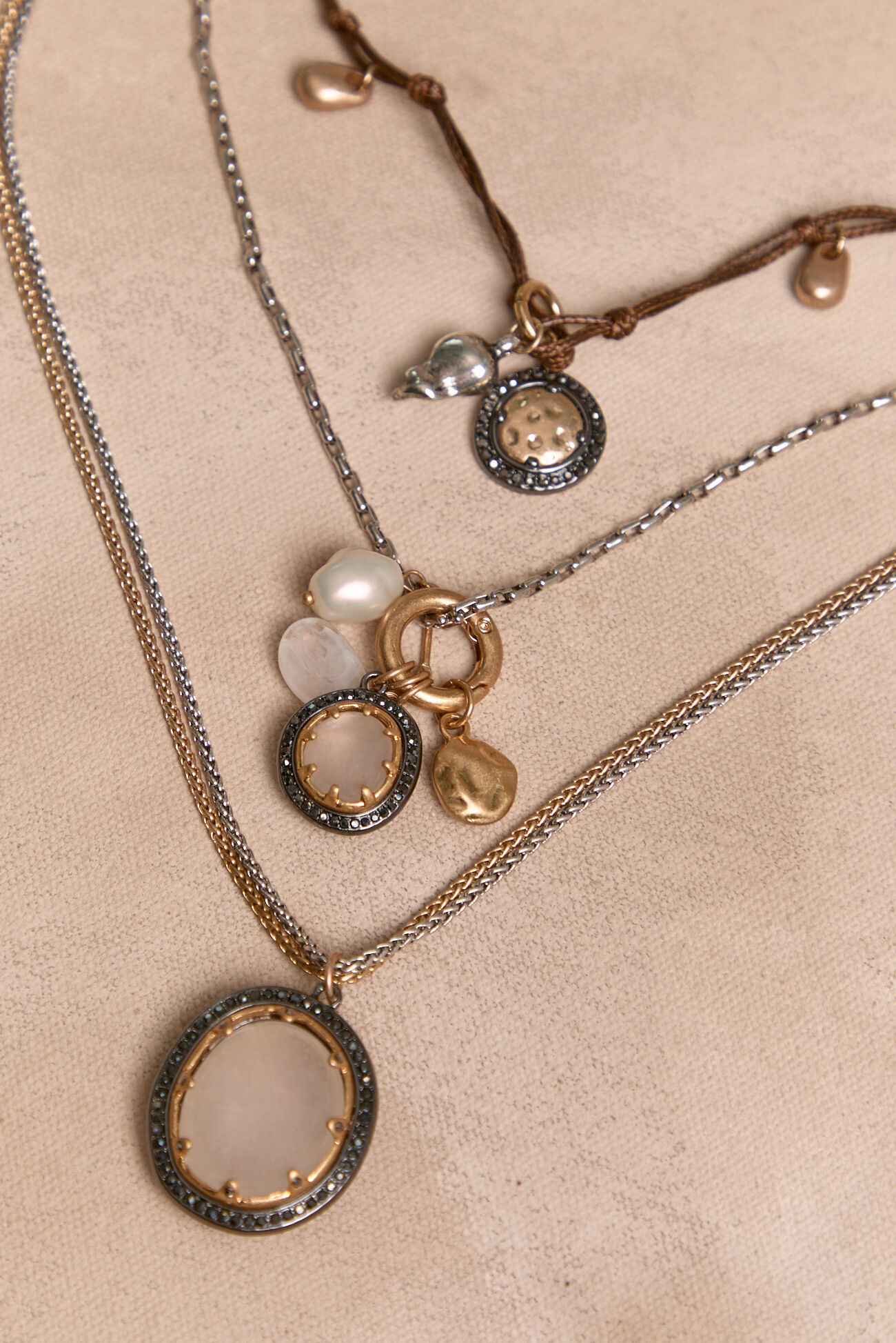 Jodie Mixed Metal Necklace Set