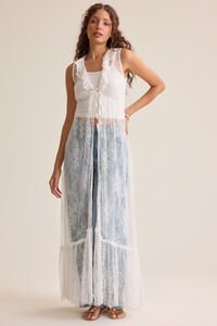 Estelle Lace Tie-Front Kimono - Altar'd State