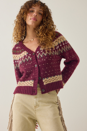 Mireia Allover Fairisle Sweater - Altar'd State - 