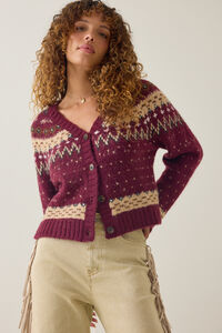 Mireia Allover Fairisle Sweater Detail 6 - Altar'd State