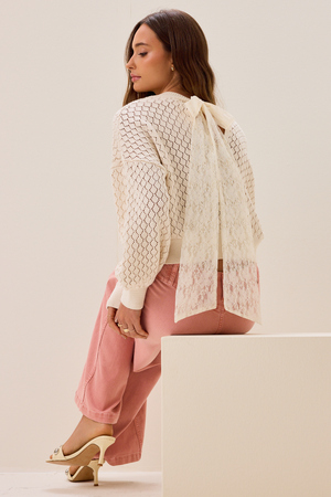Kathleen Pointelle Sweater - Altar'd State