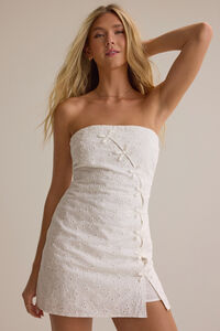Zara Eyelet Mini Dress Detail 2 - Altar'd State