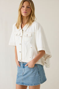 Emy Denim Cape Jacket Detail 4 - Altar'd State