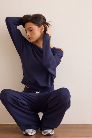 Trackline Off Shoulder Pullover - Altar'd State - 