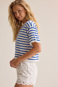 Lotta Stripe Boxy Tee Detail 3 - Altar'd State