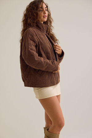 Cece Corduroy Quilted Jacket - Altar'd State