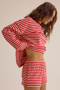 Reese Stripe Lounge Short Detail 3 - Altar'd State