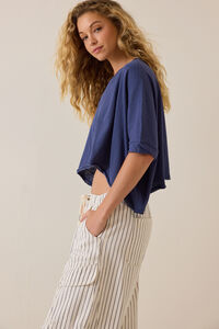 McKenna Oversized Boxy Crop Tee Detail 3 - Altar'd State