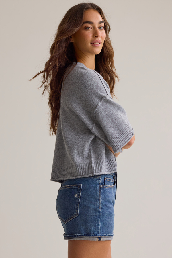 Hanna Boxy Crewneck Sweater Detail 4 - Altar'd State