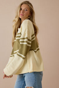 Nala Oversized Stripe Sweater Detail 3 - Altar'd State