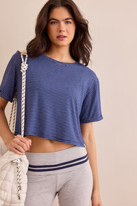 Trackline Crop Crew Tee - Altar'd State