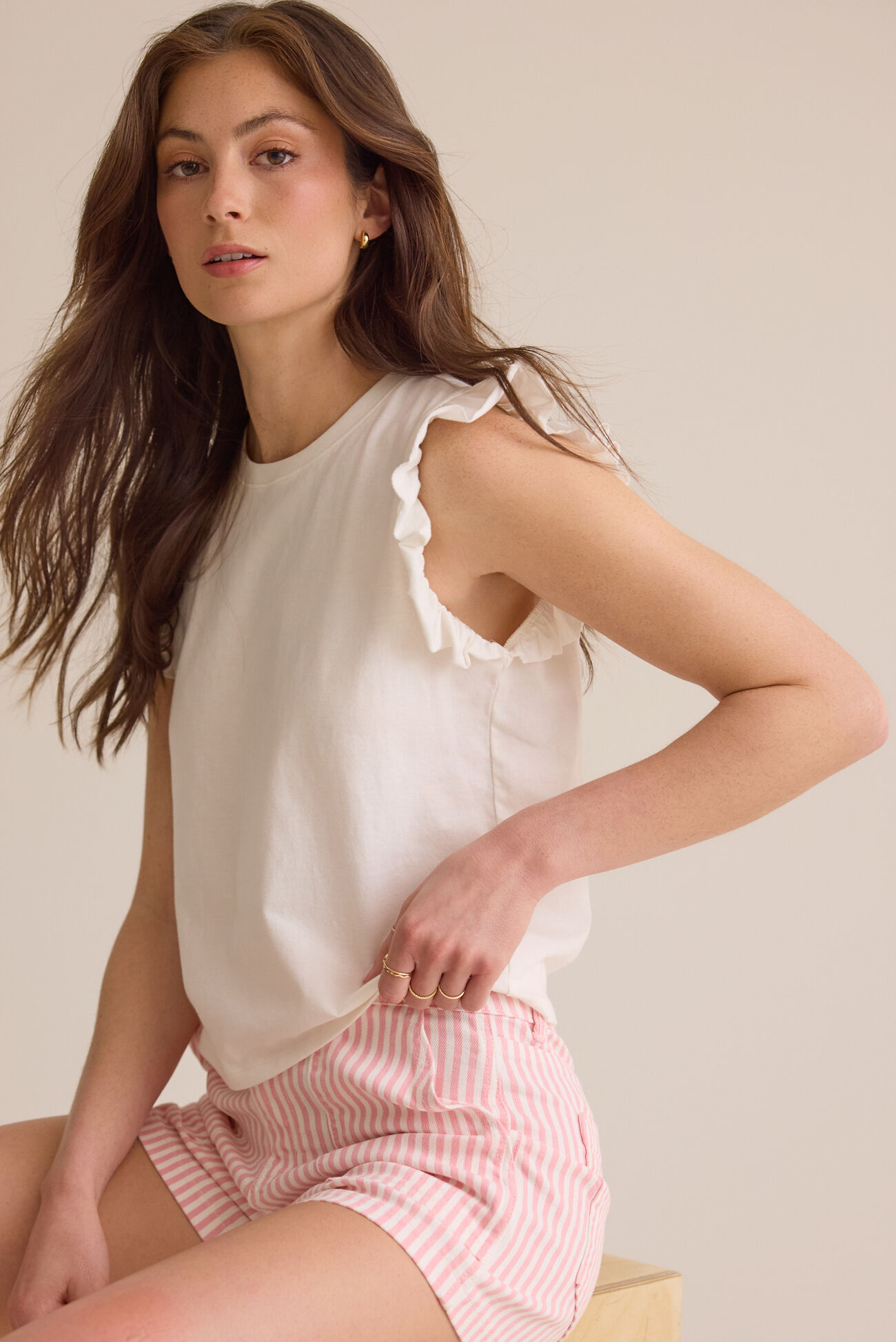 Elaine Ruffle Top