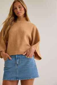 Kiana Cape Pullover Sweater Detail 2 - Altar'd State