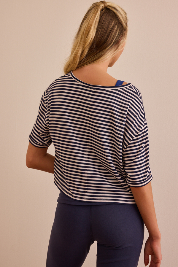 Max Out Stripe Crop Tee Detail 3 - Altar'd State