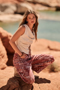 Claire Bandana Pants Detail 3 - Altar'd State