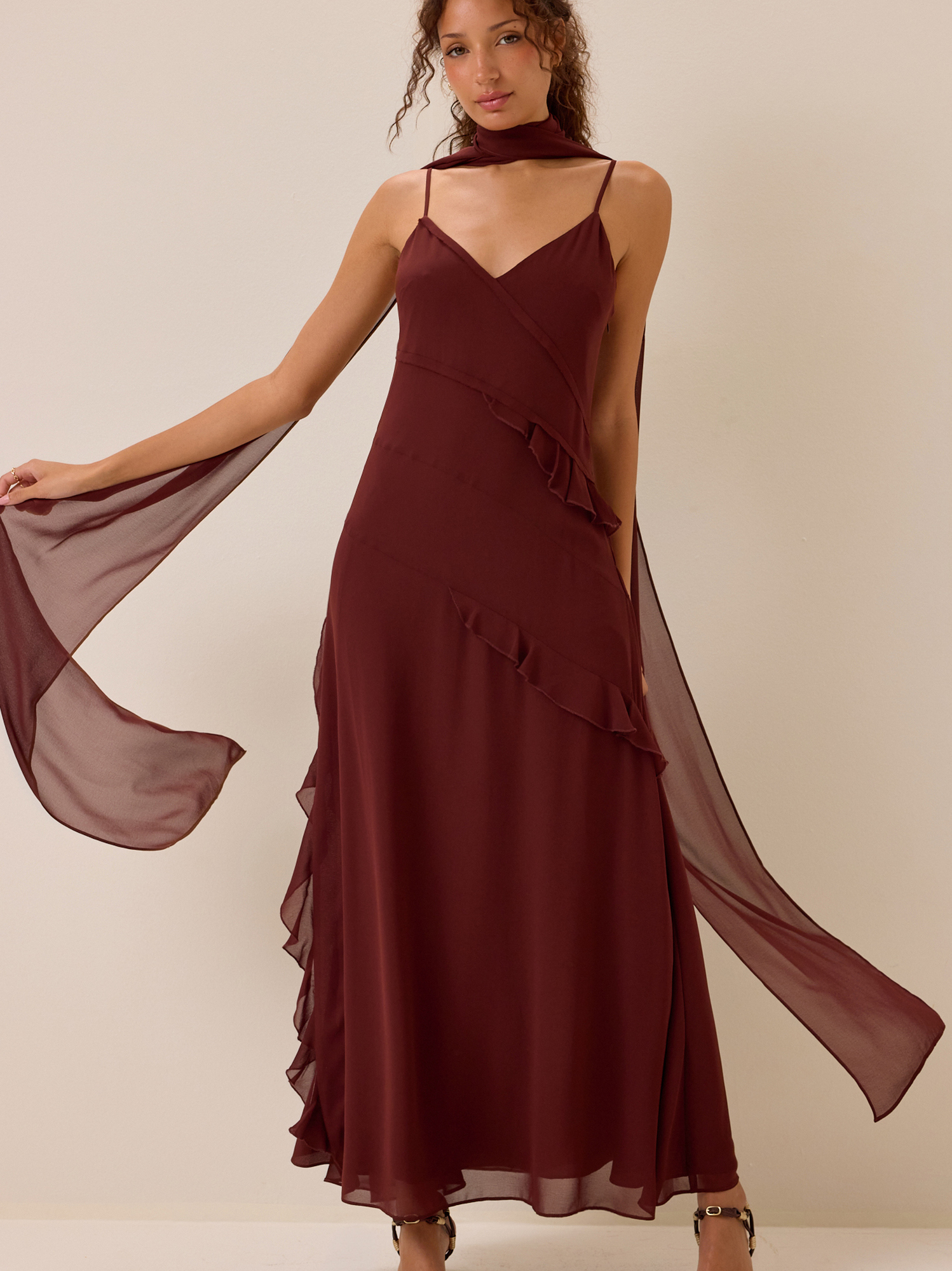 altar'd state brown dress Altar'd State | Johanna Strapless Polka Dot Maxi Dress | BROWN-IVORY | Material: 100% Cotton