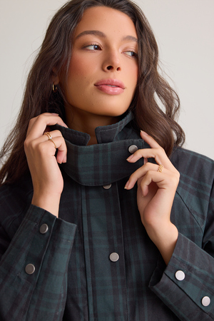 Elizabeth Plaid Barn Jacket - Altar'd State - 