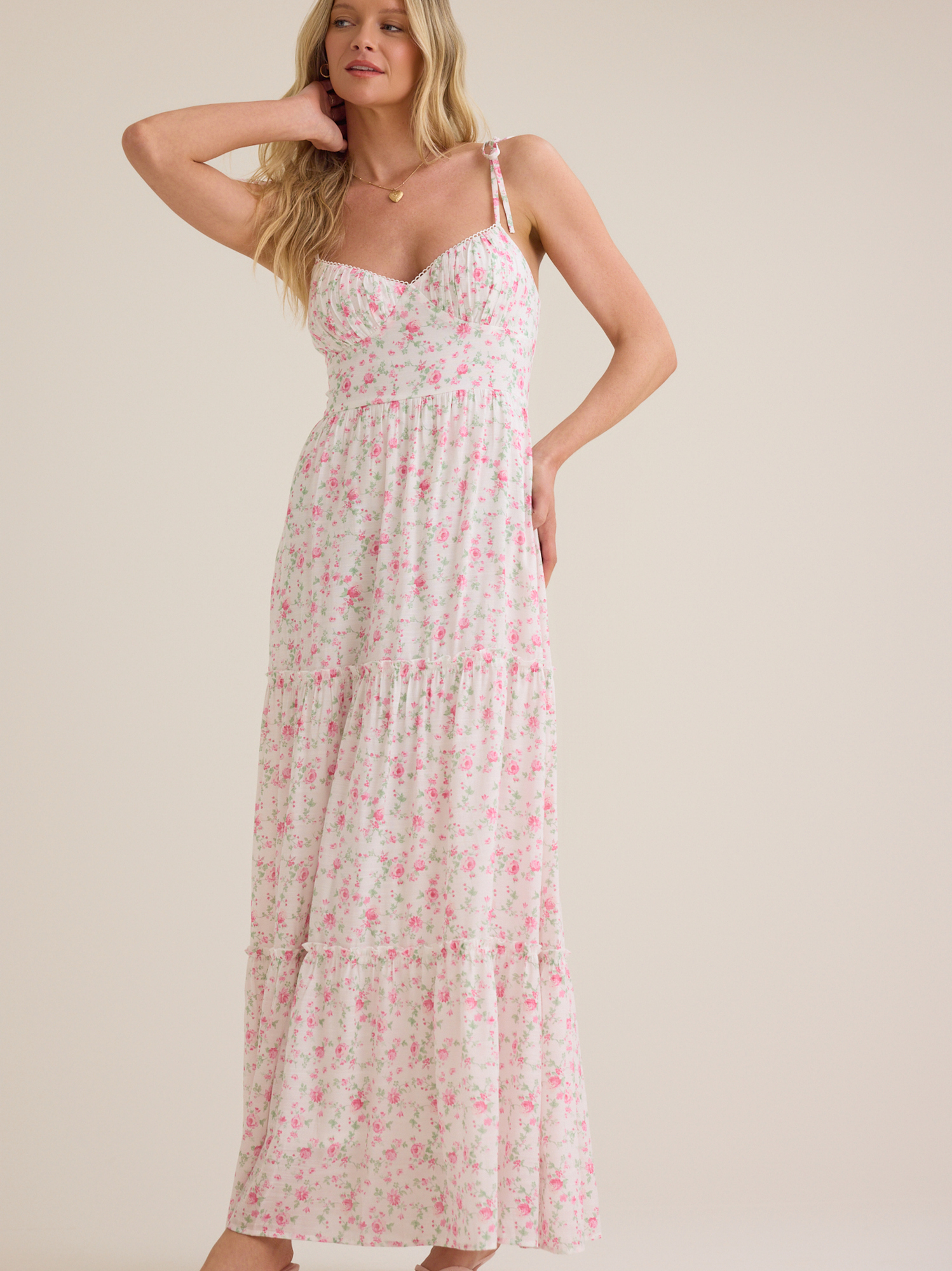 altar'd state formal dresses | Kallie Lace Tiered Maxi Dress | White | Material: 100% Polyester Elevate your look with this lace tiered maxi dress Altar'd State | Dresses |