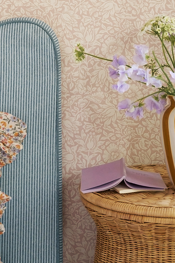 Gemma Stripe Upholstered Headboard Detail 6 - Altar'd State