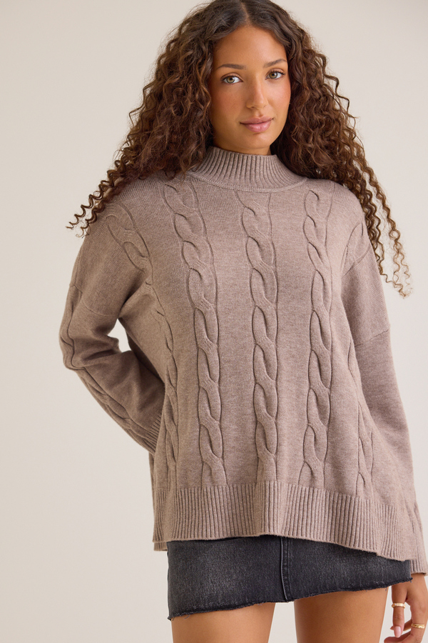 Rana Mock Neck Sweater - Altar'd State