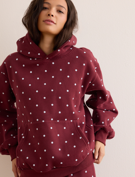 Classic Dot Cozy Hoodie Detail 2 - Altar'd State