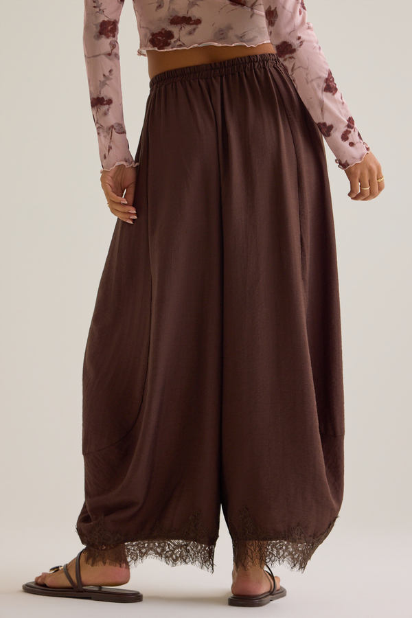 Chloe Lace Trim Pants Detail 6 - Altar'd State