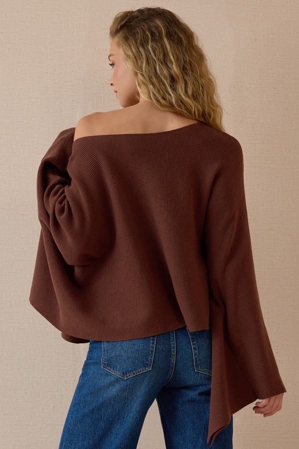 Delaney Knit Poncho Detail 4 - Altar'd State
