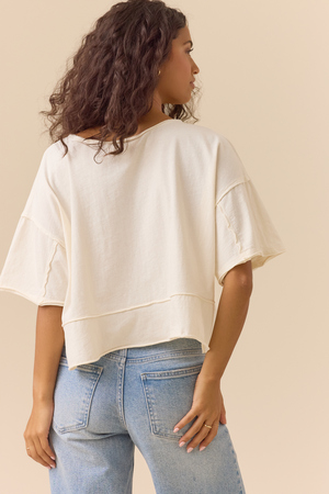 Cassandra V-Neck Boxy Tee - Altar'd State - 