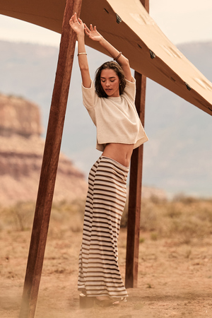 Lou Stripe Maxi Skirt - Altar'd State