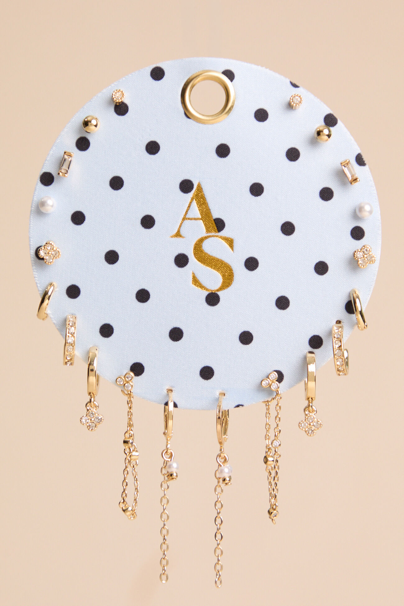18k Gold Celia Polka Dot Earring Set