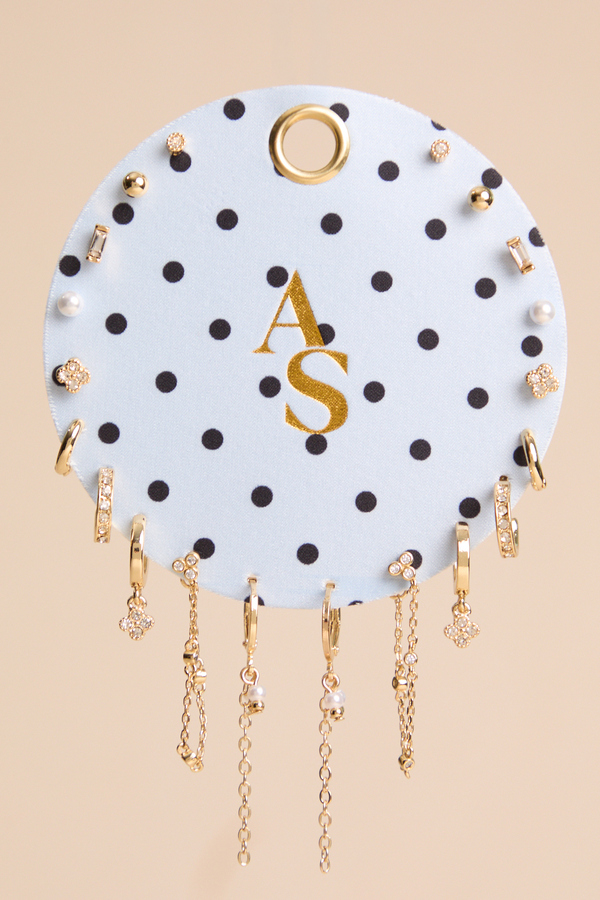 18k Gold Celia Polka Dot Earring Set - Altar'd State