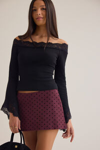 Noemi Polka Dot Mini Skort - Altar'd State