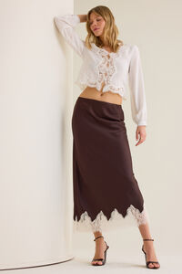Sorella Lace Trim Maxi Skirt - Altar'd State