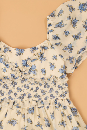 Posey Floral Dress and Denim Vest - Altar'd State - 